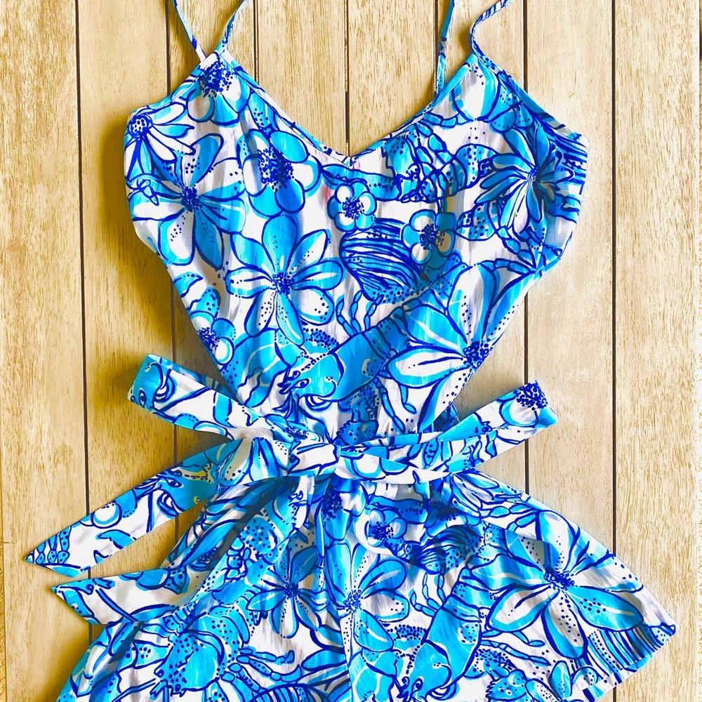 SOLD! Blue & White Lilly Romper